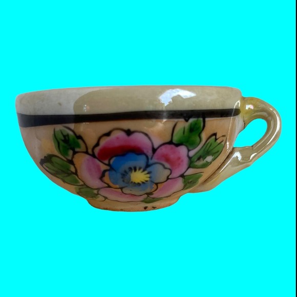 Vtg Japanese Lustreware Doll Dishes, Doll Tea Set, Tiny Dishes, 14 pcs - Picture 8 of 16